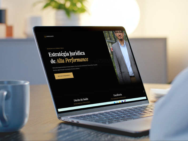 Mockup Site Institucional para Advogados